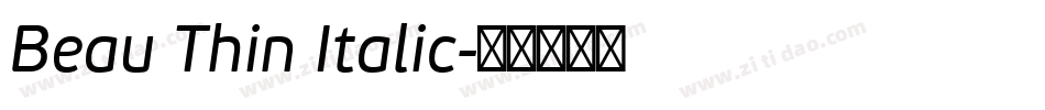 Beau Thin Italic字体转换